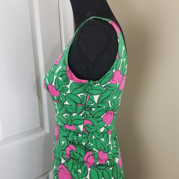Diane Von Furstenberg Pink/Green Print Dress - Picture 4 of 6